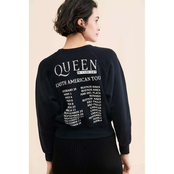 Daydreamer Tops - Queen Black Concert Sweatshirt Small Daydreamer South American Tour Free People
